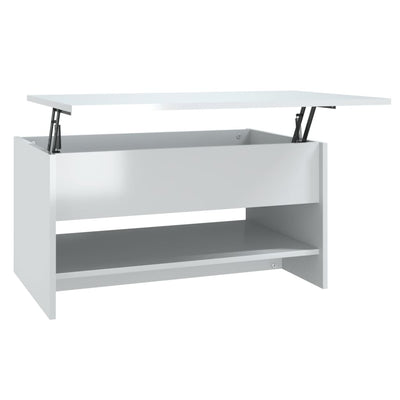 Coffee Table High Gloss White 80x50x40 cm Engineered Wood Payday Deals