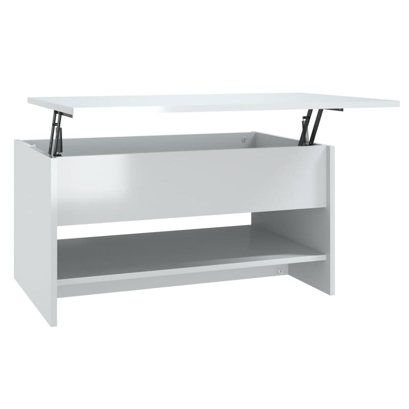 Coffee Table High Gloss White 80x50x40 cm Engineered Wood Payday Deals