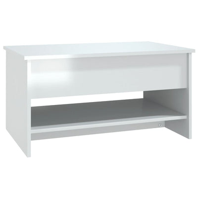 Coffee Table High Gloss White 80x50x40 cm Engineered Wood Payday Deals