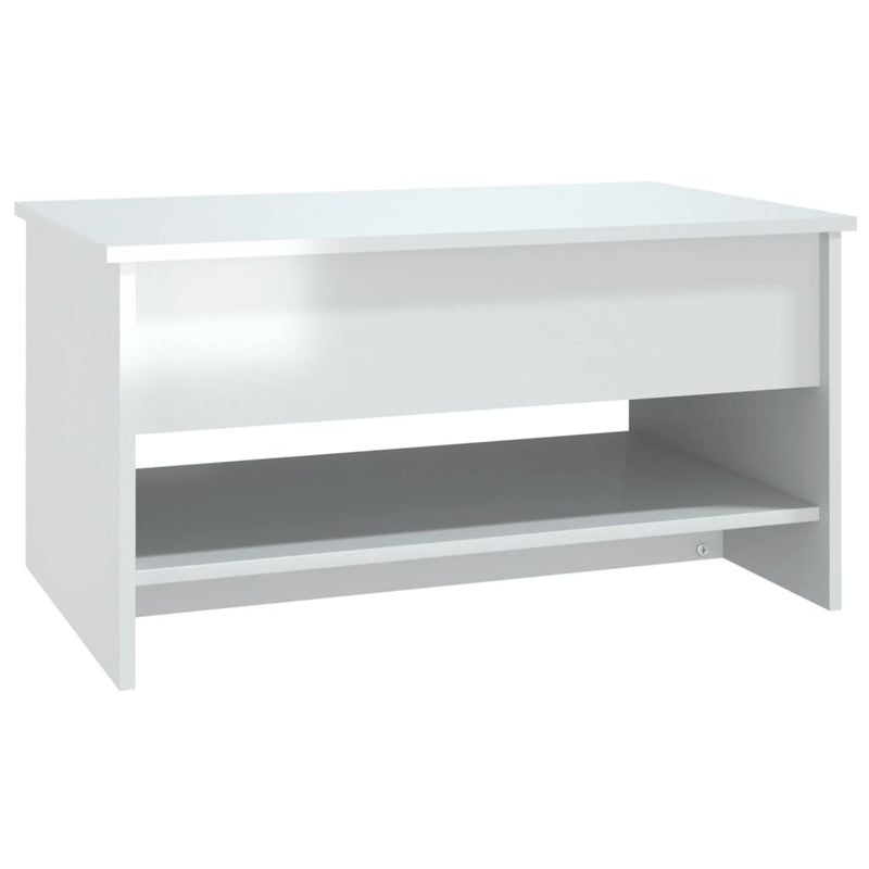Coffee Table High Gloss White 80x50x40 cm Engineered Wood Payday Deals