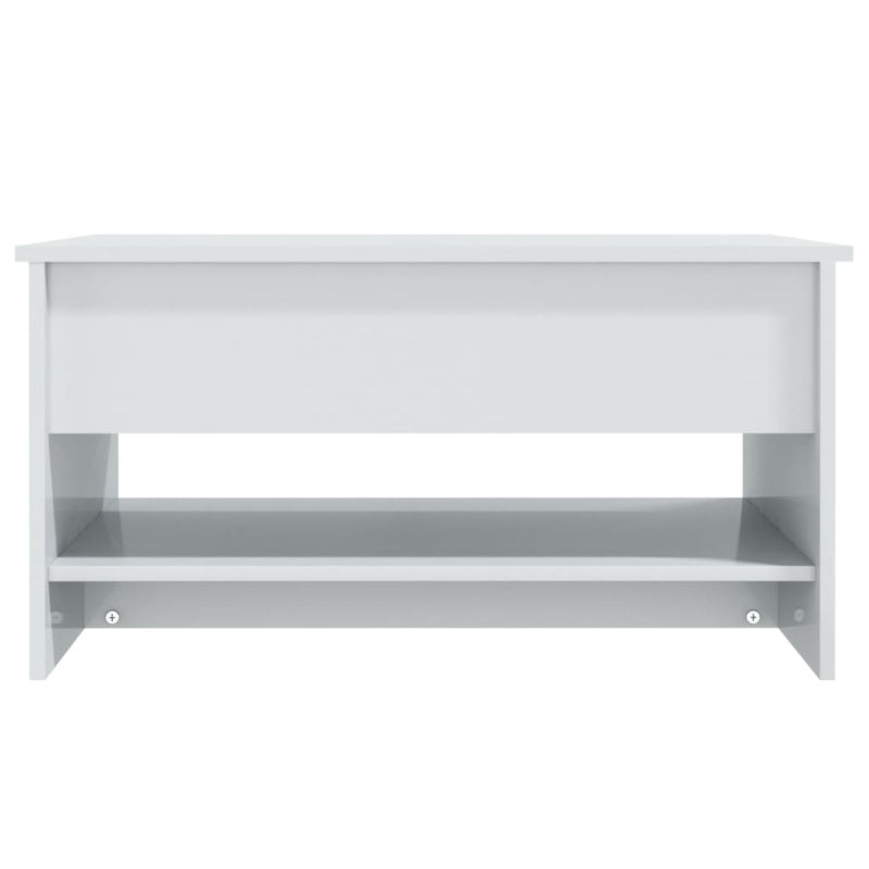 Coffee Table High Gloss White 80x50x40 cm Engineered Wood Payday Deals