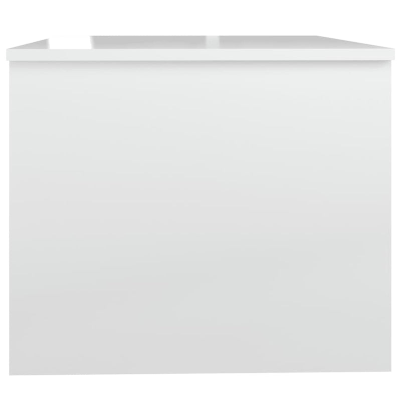 Coffee Table High Gloss White 80x50x42.5 cm Engineered Wood Payday Deals