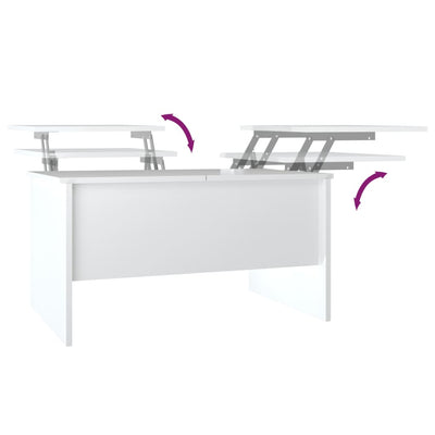 Coffee Table High Gloss White 80x50x42.5 cm Engineered Wood Payday Deals