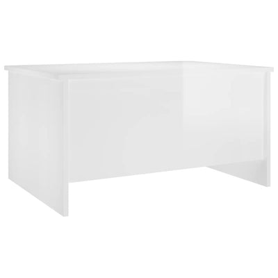 Coffee Table High Gloss White 80x55.5x41.5 cm Engineered Wood Payday Deals