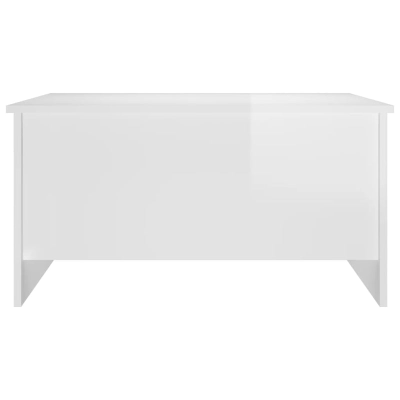 Coffee Table High Gloss White 80x55.5x41.5 cm Engineered Wood Payday Deals