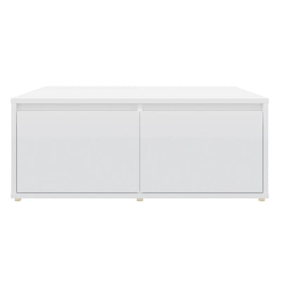 Coffee Table High Gloss White 80x80x31 cm Engineered Wood Payday Deals
