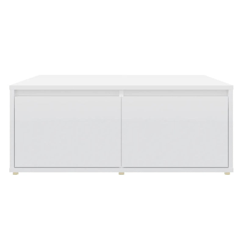 Coffee Table High Gloss White 80x80x31 cm Engineered Wood Payday Deals
