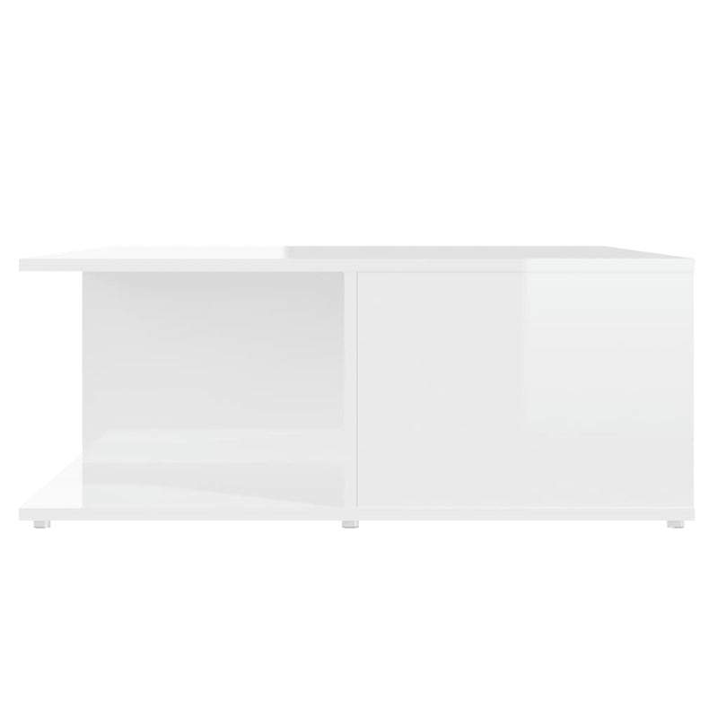 Coffee Table High Gloss White 80x80x31 cm Engineered Wood Payday Deals