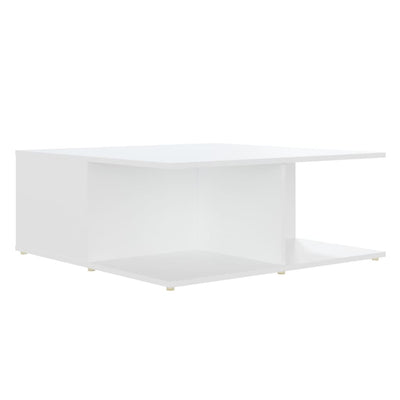 Coffee Table High Gloss White 80x80x31 cm Engineered Wood Payday Deals