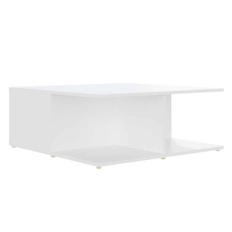 Coffee Table High Gloss White 80x80x31 cm Engineered Wood Payday Deals
