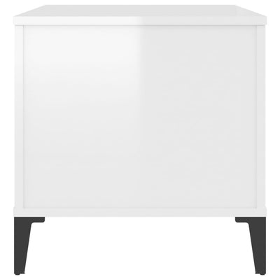 Coffee Table High Gloss White 90x44.5x45 cm Engineered Wood Payday Deals