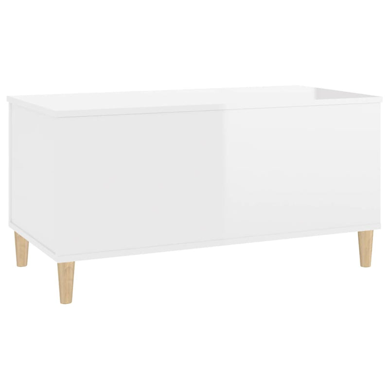 Coffee Table High Gloss White 90x44.5x45 cm Engineered Wood Payday Deals
