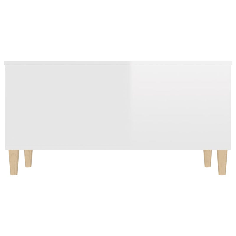 Coffee Table High Gloss White 90x44.5x45 cm Engineered Wood Payday Deals