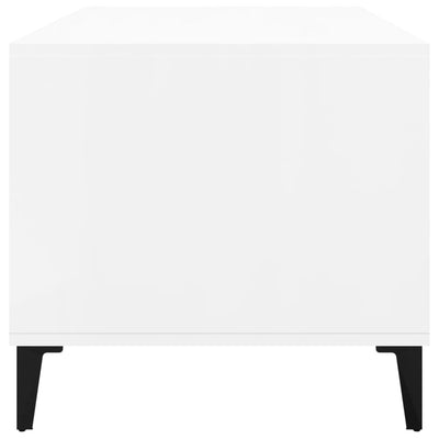 Coffee Table  High Gloss White 90x49x45 cm Engineered Wood Payday Deals