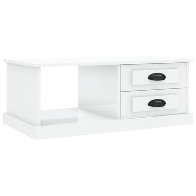 Coffee Table High Gloss White 90x50x35 cm Engineered Wood Payday Deals