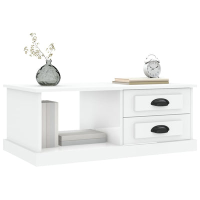 Coffee Table High Gloss White 90x50x35 cm Engineered Wood Payday Deals