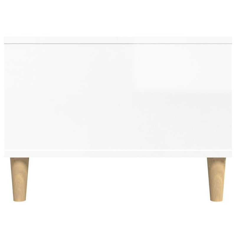 Coffee Table High Gloss White 90x50x36.5 cm Engineered Wood Payday Deals