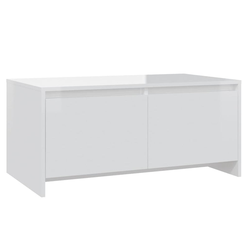 Coffee Table High Gloss White 90x50x41.5 cm Engineered Wood Payday Deals