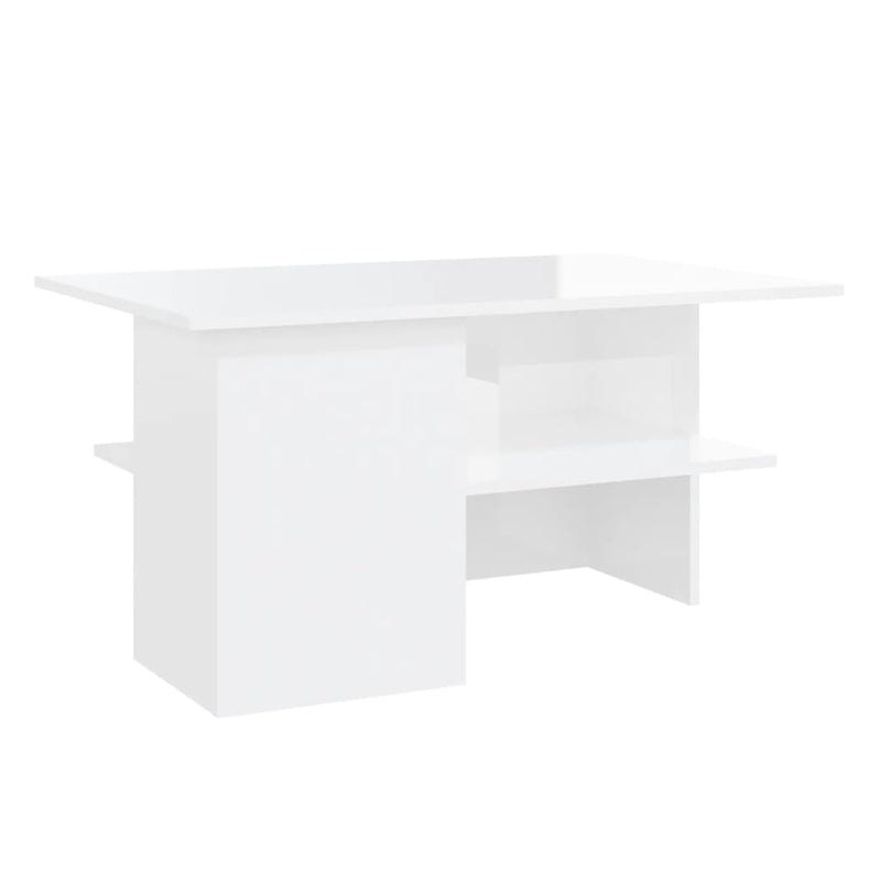 Coffee Table High Gloss White 90x60x46.5 cm Engineered Wood Payday Deals