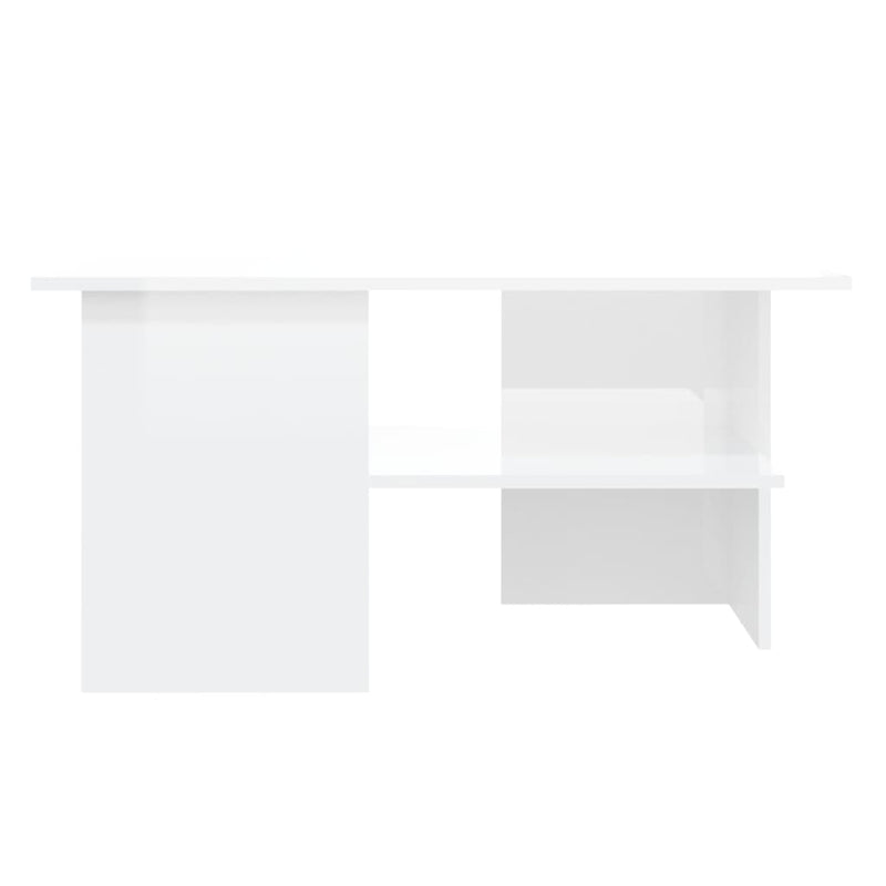 Coffee Table High Gloss White 90x60x46.5 cm Engineered Wood Payday Deals