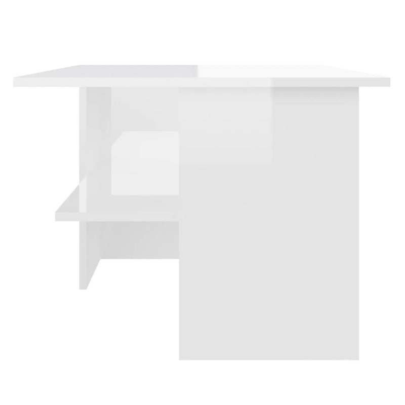 Coffee Table High Gloss White 90x60x46.5 cm Engineered Wood Payday Deals