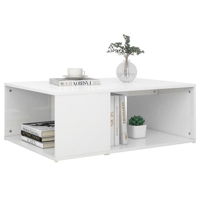 Coffee Table High Gloss White 90x67x33 cm Engineered Wood Payday Deals