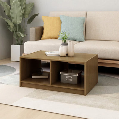 Coffee Table Honey Brown 75x50x33.5 cm Solid Pinewood Payday Deals
