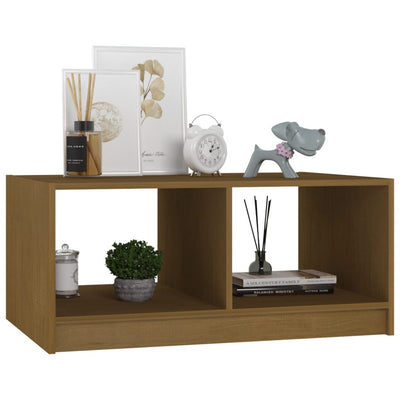 Coffee Table Honey Brown 75x50x33.5 cm Solid Pinewood Payday Deals