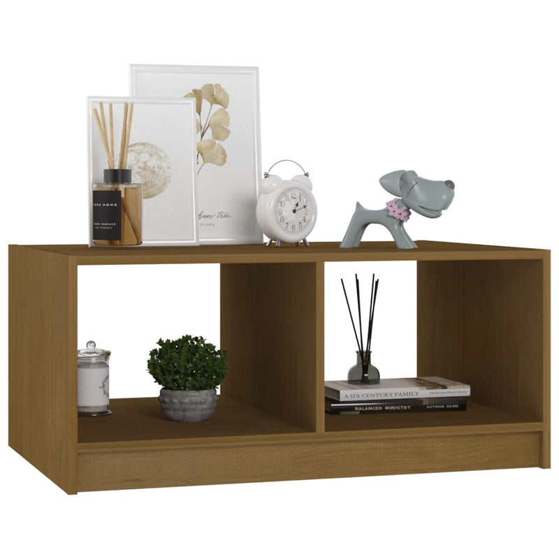 Coffee Table Honey Brown 75x50x33.5 cm Solid Pinewood Payday Deals