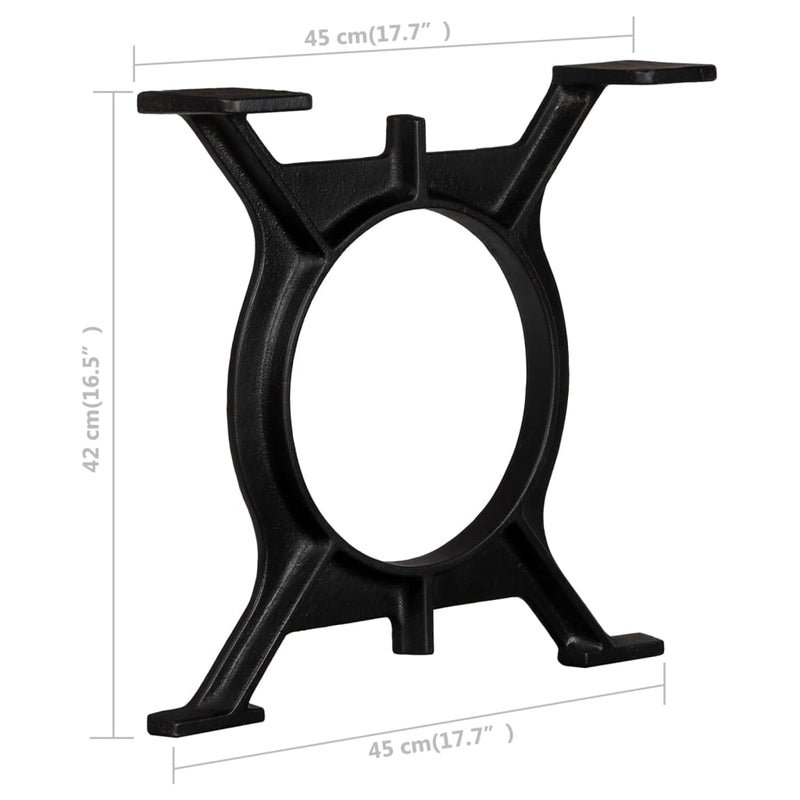 Coffee Table Legs 2 pcs O-Frame Cast Iron Payday Deals