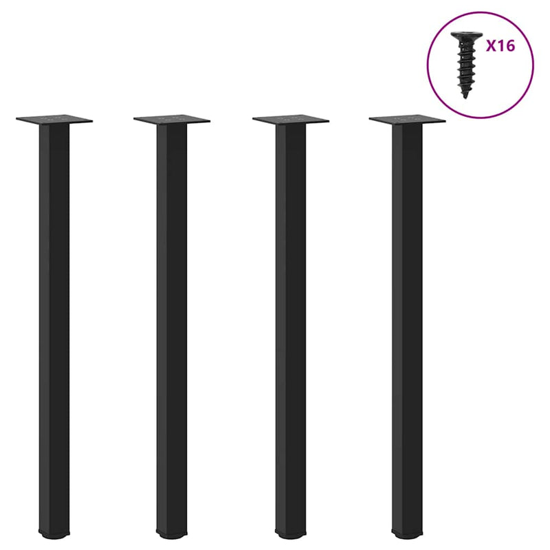 Coffee Table Legs 4 pcs Black 72-74 cm Steel Payday Deals