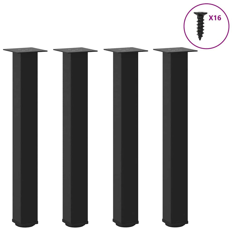 Coffee Table Legs 4 pcs Black 72-74 cm Steel Payday Deals