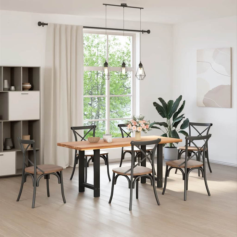 Coffee Table Legs Black 2 pcs 60x(72-73) cm Steel Payday Deals