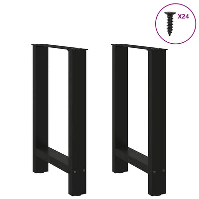 Coffee Table Legs Black 2 pcs 60x(72-73) cm Steel Payday Deals
