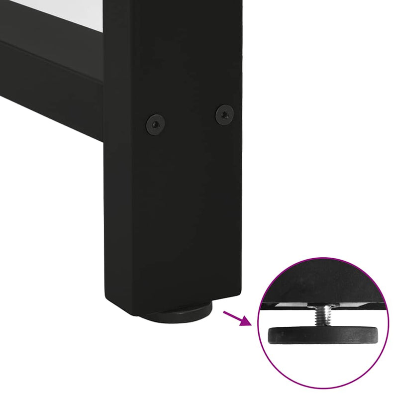 Coffee Table Legs Black 2 pcs 60x(72-73) cm Steel Payday Deals