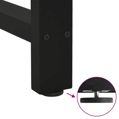 Coffee Table Legs Black 2 pcs 70x(72-73) cm Steel Payday Deals