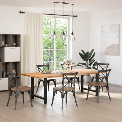 Coffee Table Legs Black 2 pcs 80x(72-73) cm Steel Payday Deals