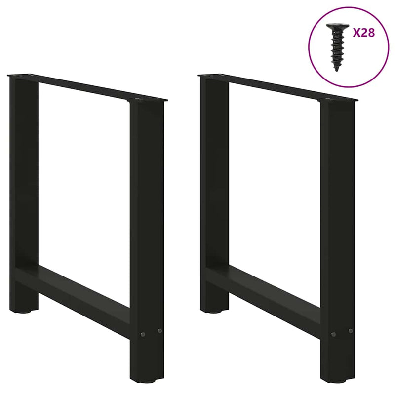 Coffee Table Legs Black 2 pcs 80x(72-73) cm Steel Payday Deals