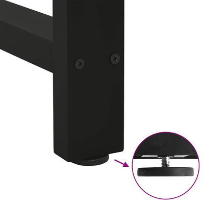 Coffee Table Legs Black 2 pcs 80x(72-73) cm Steel Payday Deals