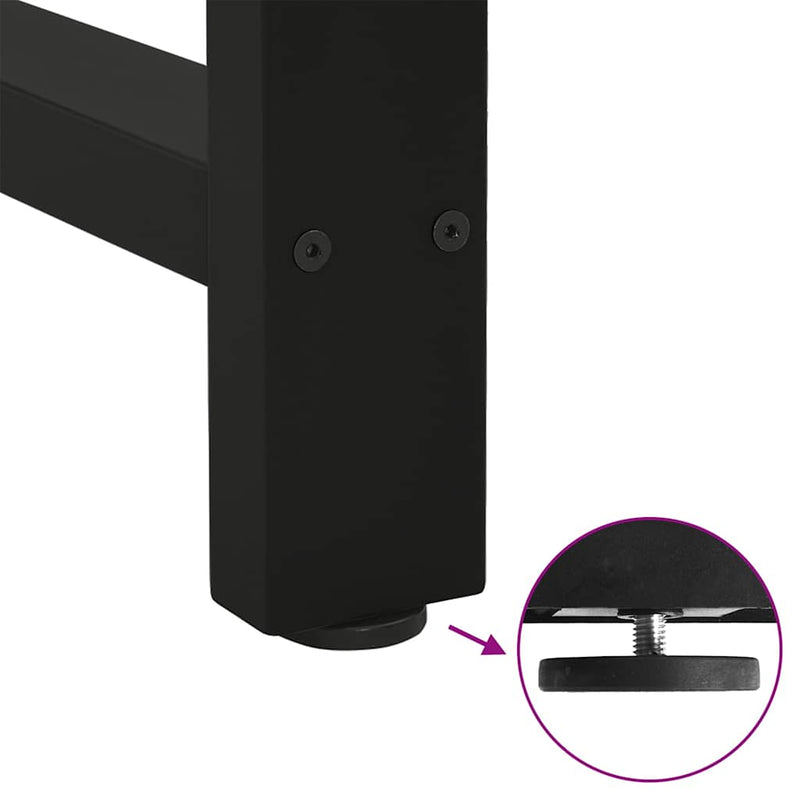 Coffee Table Legs Black 2 pcs 80x(72-73) cm Steel Payday Deals