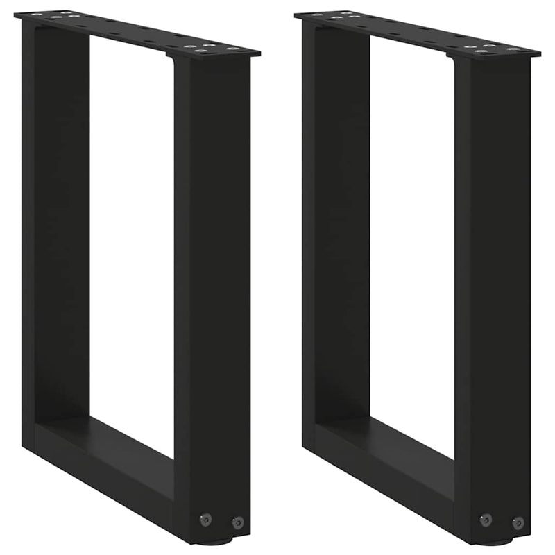 Coffee Table Legs U-Shaped 2 pcs Black 38x(42-43) cm Steel Payday Deals