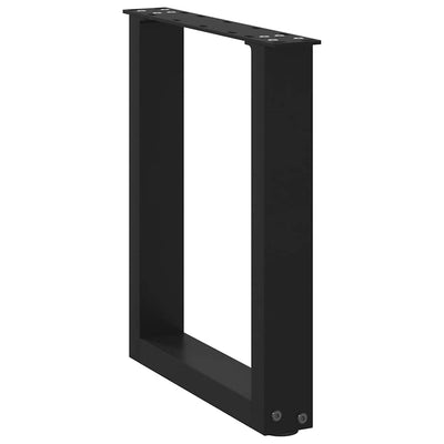 Coffee Table Legs U-Shaped 2 pcs Black 38x(42-43) cm Steel Payday Deals