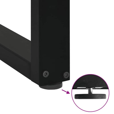 Coffee Table Legs U-Shaped 2 pcs Black 38x(42-43) cm Steel Payday Deals