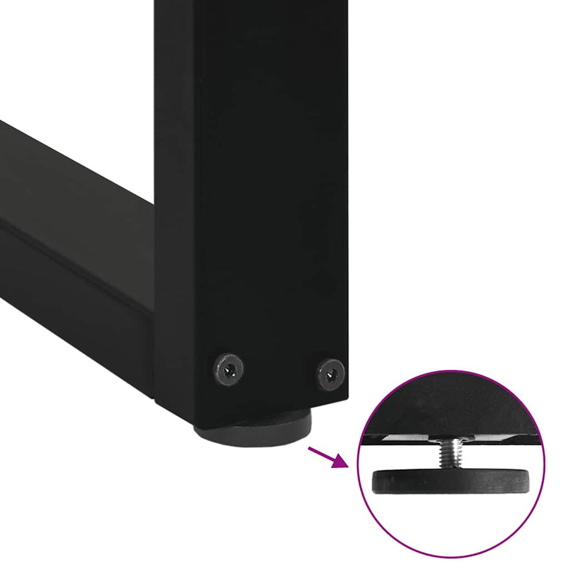 Coffee Table Legs U-Shaped 2 pcs Black 38x(42-43) cm Steel Payday Deals