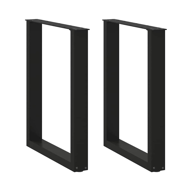 Coffee Table Legs U-Shaped 2 pcs Black 70x(72-73) cm Steel Payday Deals