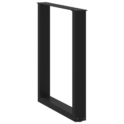 Coffee Table Legs U-Shaped 2 pcs Black 70x(72-73) cm Steel Payday Deals