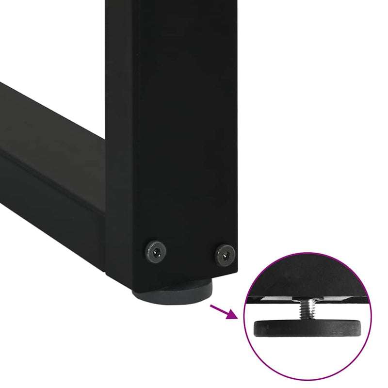 Coffee Table Legs U-Shaped 2 pcs Black 70x(72-73) cm Steel Payday Deals