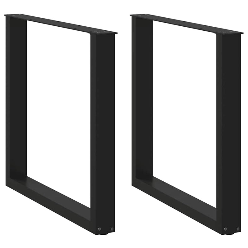 Coffee Table Legs U-Shaped 2 pcs Black 80x(72-73) cm Steel Payday Deals