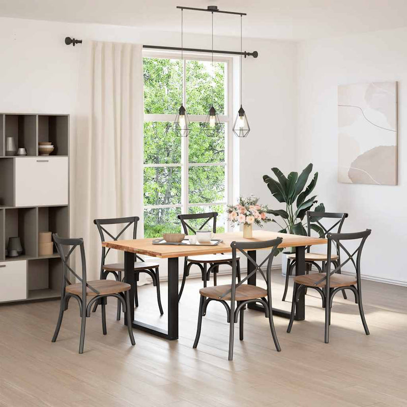 Coffee Table Legs U-Shaped 2 pcs Black 80x(72-73) cm Steel Payday Deals
