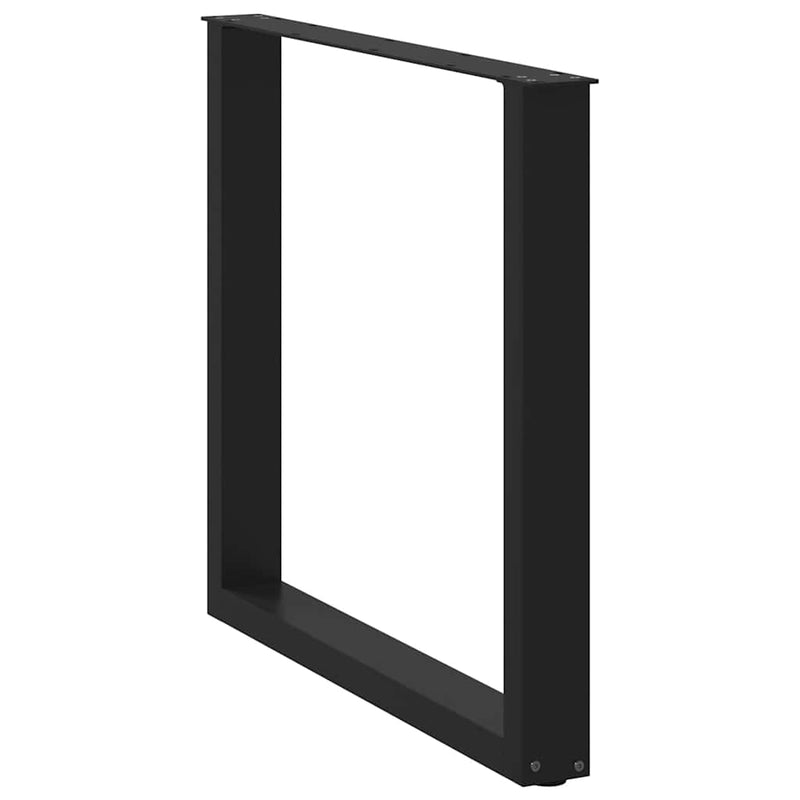 Coffee Table Legs U-Shaped 2 pcs Black 80x(72-73) cm Steel Payday Deals